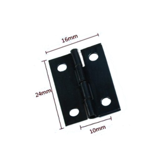 Mini zwart ijzeren scharnier (16mm x 24mm)
