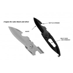 Multi function foldable knife, black