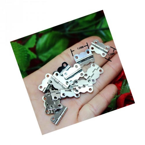 Mini metalen scharnier, zilverkleurig  (16mm x 13mm)