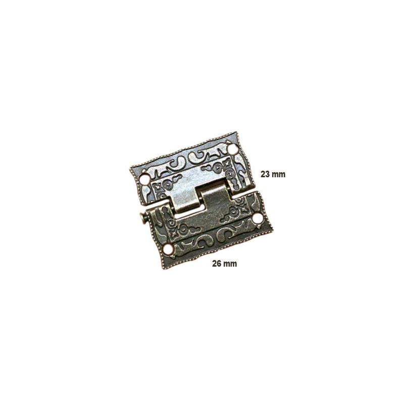 Mini antique hinge (26mm x 23mm)