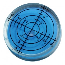 Round bubble level tool 32x7 mm blue