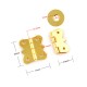 Mini metal hinge (20mm x 17mm), gold color