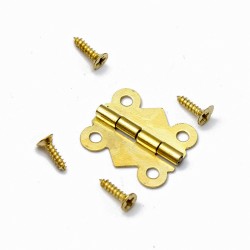 Mini metalen scharnier, goudkleurig, 20x17mm
