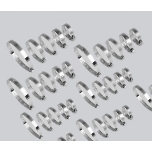 40 delige box met slangklemmen, 12 tot 40mm diameter