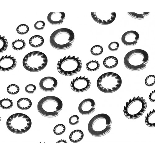 700 delige set veerringen (glad en vertand)