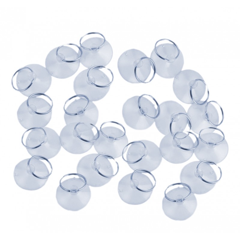 Transparante rubber zuignap met ring, 35 mm