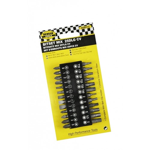 Bitset: 25 verschillende bits in een houder