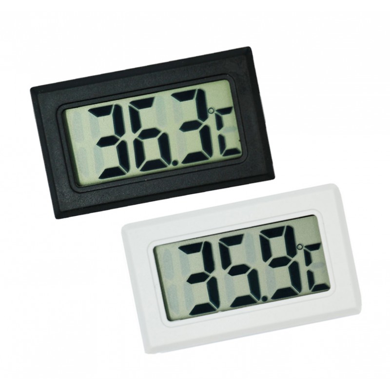 LCD indoor temperature meter black
