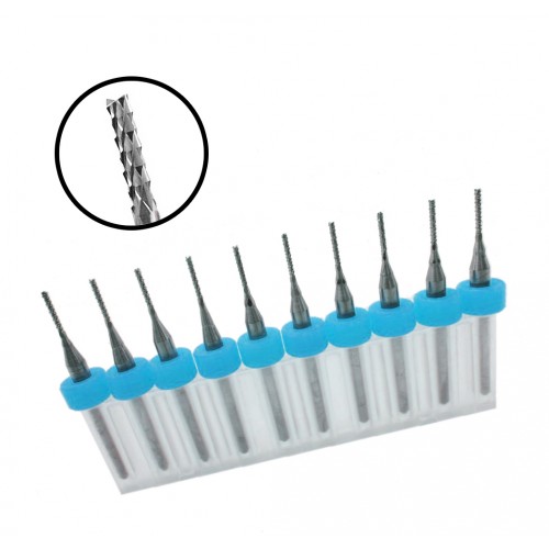 Micro fishtail frezen set 2 (0.5 mm, 10 stuks)