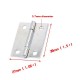Small metal hinge, silver color (27mm x 38mm)