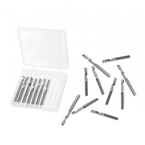 Micro eensnijder frezenset (3.175mm, 10 stuks)