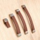 Brown leather handle 128 mm