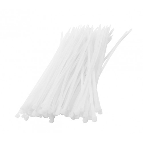 Tie wraps (kabelbinders) set wit, 75 delig