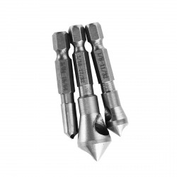 Hex countersink drill bits (3 pieces)