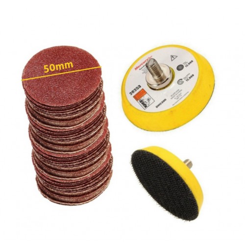 10 schuurschijfjes (50mm) klittenband, korrel 150