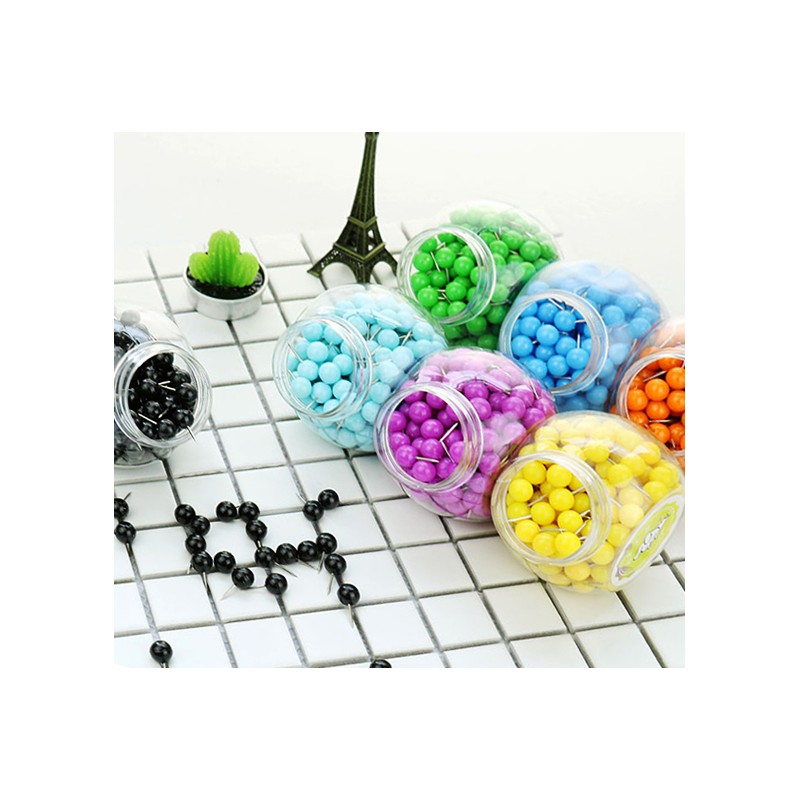 Push pins ball: mixed green/white, 150pcs