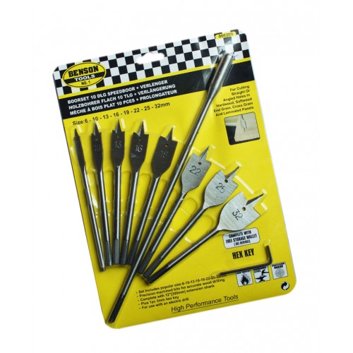 Speedboor set met verlengstuk (10 delig)