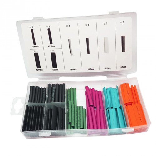 Krimpkous set, 120 delig: 4, 5, 7 en 8mm