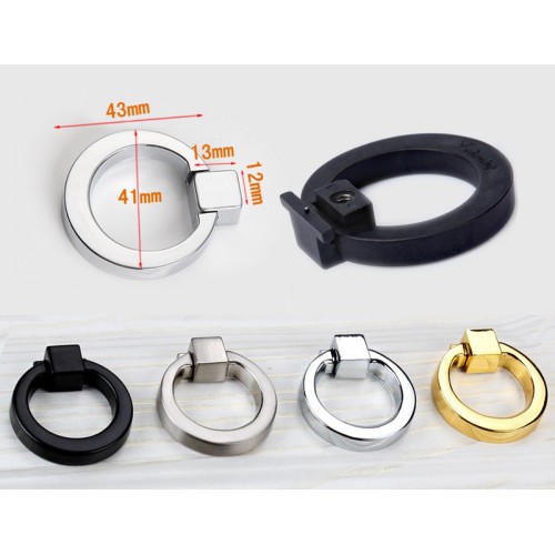 Zwart metalen ring, handgreep voor kast en lade
