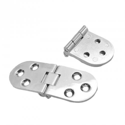 Metalen zilverkleurige scharnier (30mm x 80mm)