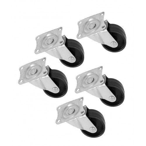 Set van 2 zwenkwielen, 50mm, zwart