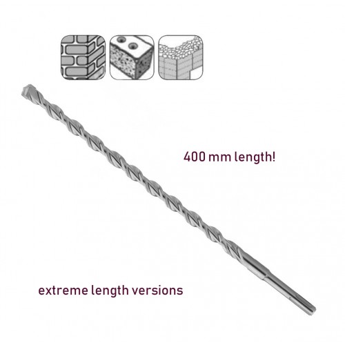 SDS-plus betonboor 10mm, extreem lang (400mm!)