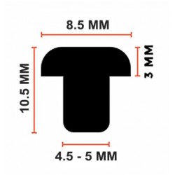 Rubber deurdemper, deurstopper 5mm