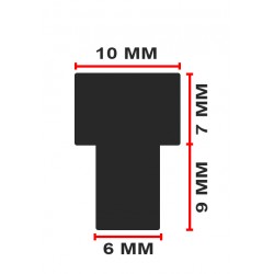 Rubber deurdemper, deurstopper 6mm (type 4)