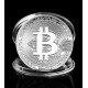 Bitcoin coin, silver