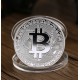 Bitcoin coin, silver