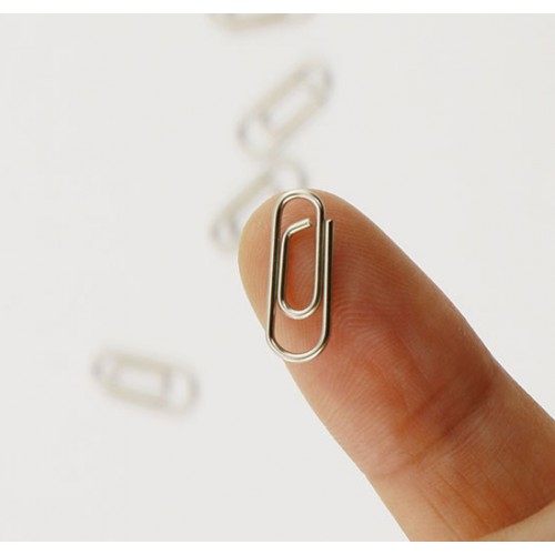Micro paperclips (75 stuks), 15*5.6mm