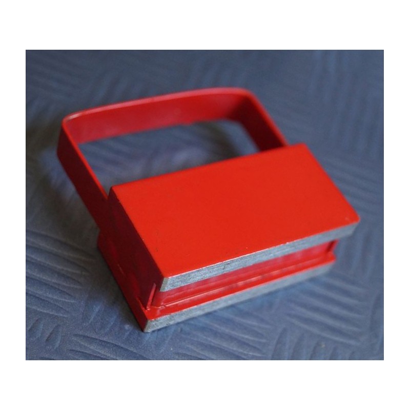 Magnetischer Haken / Hakenmagnet, rot, mit Handgriff
