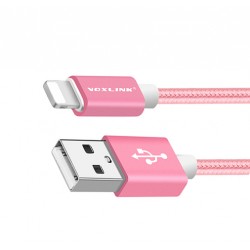Lightning USB kabel iPhone, 50 cm, voor dames: roze
