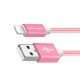 Lightning USB kabel voor iPhone, 50 cm, voor dames: roze