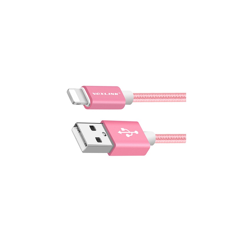 Lightning USB cable for iPhone, 50 cm, for ladies: pink