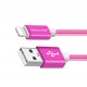 Lightning USB cable iPhone, 50 cm, for ladies: purple