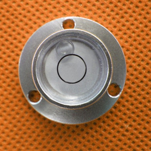 Waterpas in zilveren, metalen behuizing