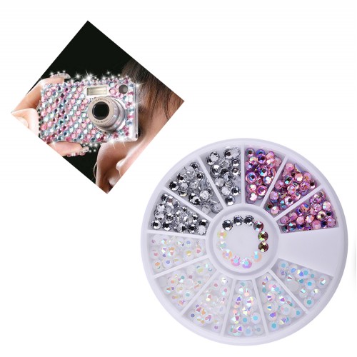 3D decoratie steentjes in een doosje (diamantjes)