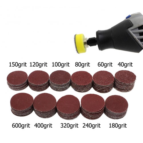 Complete set mini schuurschijfjes (25mm) met houder