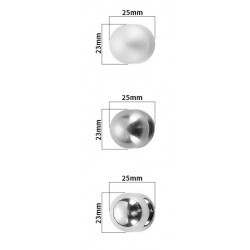 Deurknop, 23mm (wit zilver)