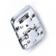 Chest latch, lock set, silver color, 32x48mm