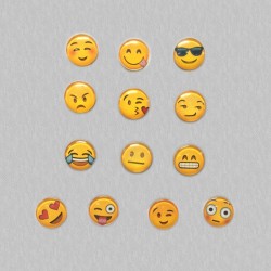 Set van 13 stuks emoticons koelkastmagneten