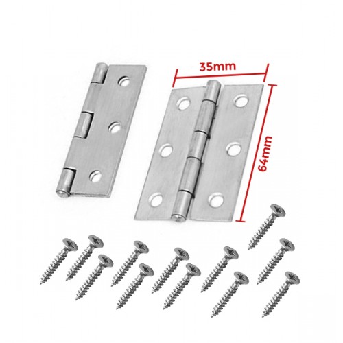 Set van 2 metalen scharnieren (35x64mm)