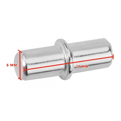 Set van 50 plankdragers, metalen pinnen, 6x17mm