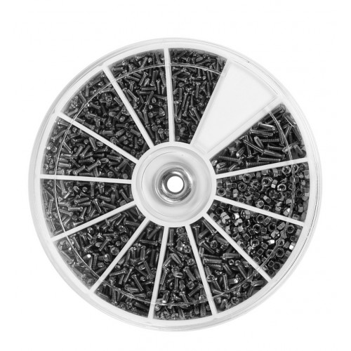 Doosje met mini bouten en moeren  (M1-M1.6)