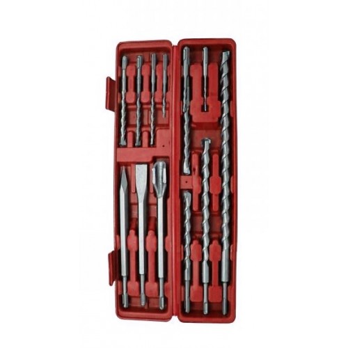 SDS-PLUS set boren en beitels, 12 delig, in koffer