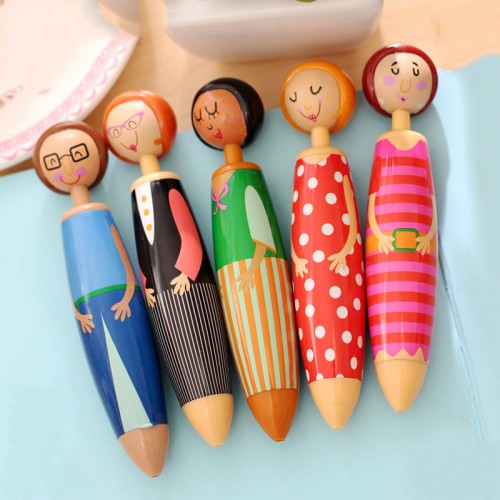 Vrolijke balpennen voor meisjes (5 stuks)