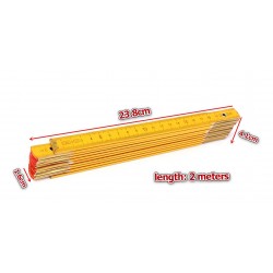 Foldable ruler from wood, 2 meters