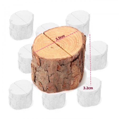 Set boomstronk fotohouders, kaarthouders (6 stuks)