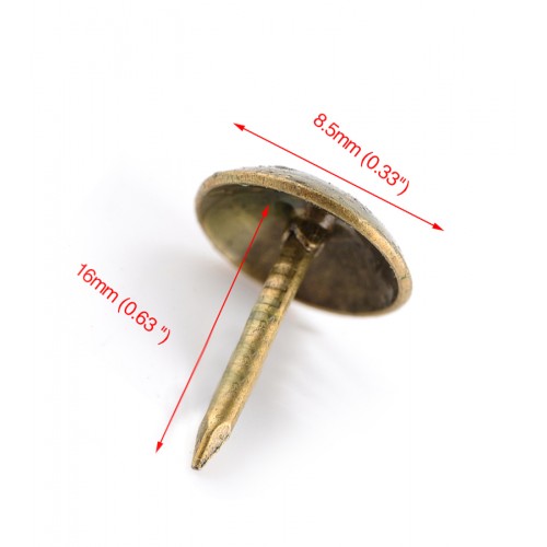 Punaises klassiek, brons, 8x16mm, type 1 (100 stuks)